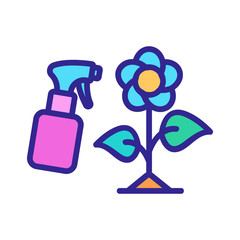 spraying flower dispenser icon vector. spraying flower dispenser sign. color symbol illustration