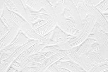 3 d texture of white paint with handmade brush strokes, decor elements for modern design. Abstract background for screensaver template and wedding card in gray gradient.