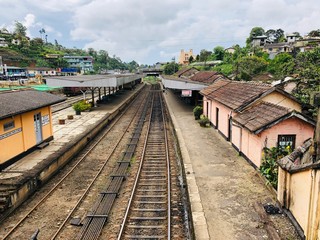 Beautiful railway station Hatton in Sri Lanka