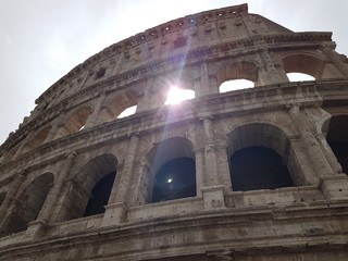 Ancient ruins in italy city