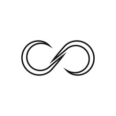 Infinity loop icon design isolated on white background