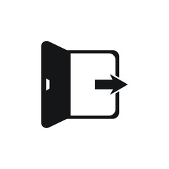 Door arrow icon design isolated on white background