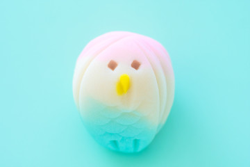 半人半魚の姿の妖怪『アマビエ・Amabie』の形をしたかわいい和菓子 - 厄除け・お守り・コロナ禍のイメージ素材