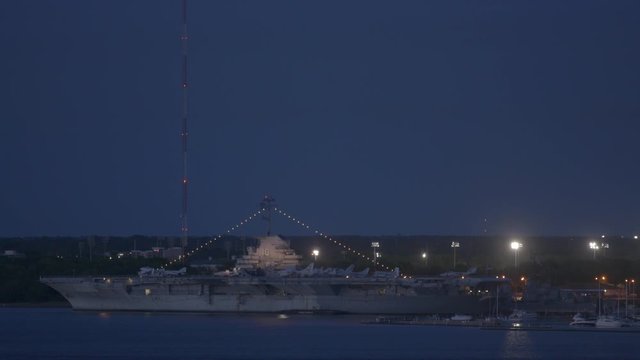 Ravenel Bridge at twilight in  Charleston, South Carolina