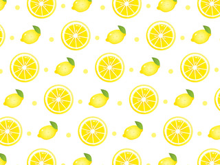 レモンの壁紙背景 シームレスパターン