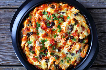 South tamale pie of chicken and black bean