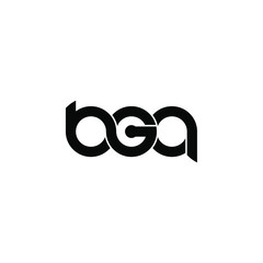 bga letter original monogram logo design