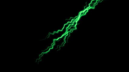 Abstract realistic nature lightning thunder background . Bright curved line on isolated texture overlays. Stock illustration.