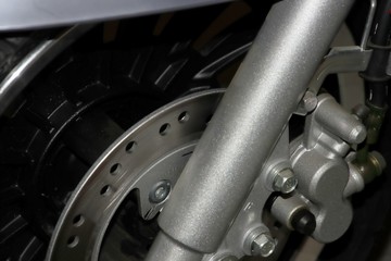 new clear motorcycle brake detail