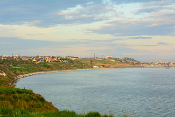 
city ​​at sunset