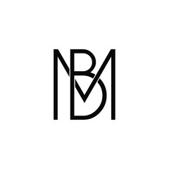 mb letter original monogram logo design