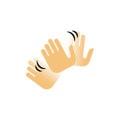 Waving hand gesture emoji vector isolated icon illustration. Waving hand emoticon