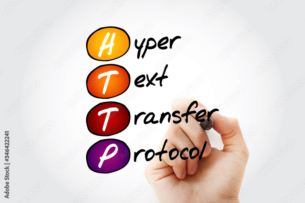 Poster http - hyper text transfer protocol acronym, technology concept background