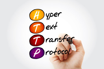 HTTP - Hyper Text Transfer Protocol acronym, technology concept background
