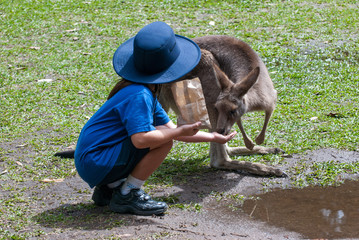 Concept of connection with adorable natural animals