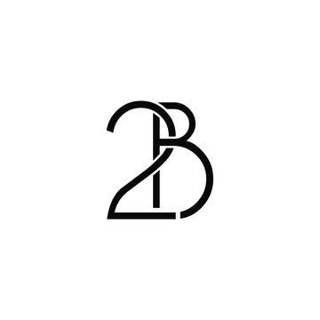 2b letter original monogram logo design