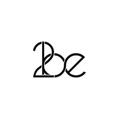 2be letter original monogram logo design