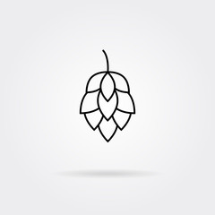 Hop icon. Beer symbol. logo. Stock - Vector illustration.
