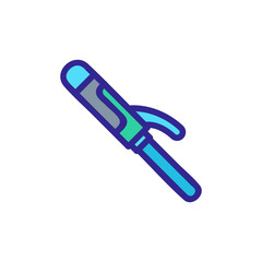 Fototapeta premium classic curling iron with clip icon vector. classic curling iron with clip sign. color symbol illustration