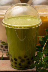   Delicious  matcha bubble tea