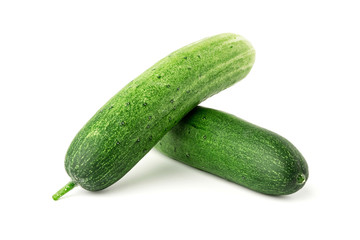 raw cucumber isolate on white background