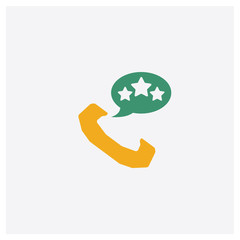 Phone call concept 2 colored icon. Isolated orange and green Phone call vector symbol design. Can be used for web and mobile UI/UX