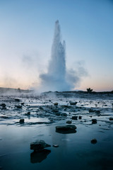 Geysir eruption Iceland