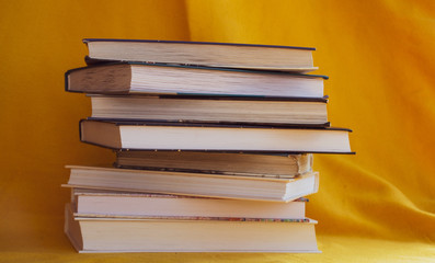 stack of old books