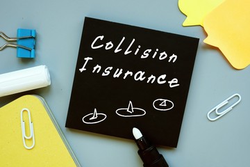 Business concept meaning Collision Insurance with phrase on the piece of paper.