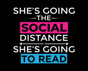 Social Distance Gift / Beautiful Text Design Vector Illustration