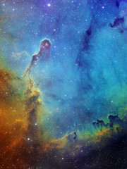 The Elephant's Trunk Nebula (IC 1396) concentration of interstellar gas and dust in the constellation Cepheus. 
