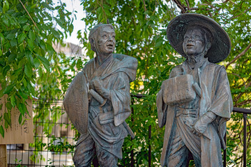 京都三条大橋 弥次喜多像