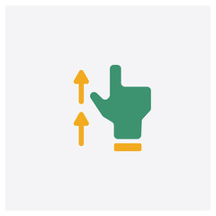 Profit concept 2 colored icon. Isolated orange and green Profit vector symbol design. Can be used for web and mobile UI/UX