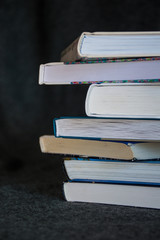 stack of old books