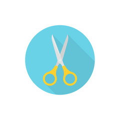 Fototapeta premium Scissors vector icon on a white background. Flat design.