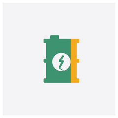 Barrel concept 2 colored icon. Isolated orange and green Barrel vector symbol design. Can be used for web and mobile UI/UX