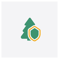Ecology concept 2 colored icon. Isolated orange and green Ecology vector symbol design. Can be used for web and mobile UI/UX