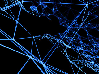 Technology modern dynamic plasma energy futuristic virtual technology background,  digitally generated image. 3D illustration
