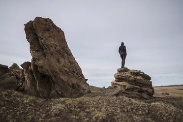 Woman on a rock
