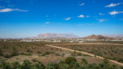 Landscape View from Jabreen Castle in Oman