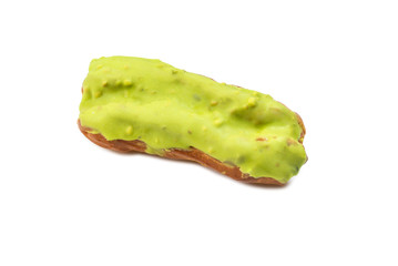 Fresh tasty eclairs isoalted on white background