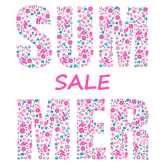 Summer sale, hand drawing lettering