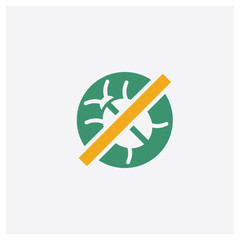 Malware concept 2 colored icon. Isolated orange and green Malware vector symbol design. Can be used for web and mobile UI/UX