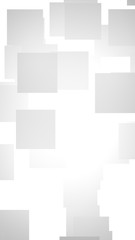 White abstract background. Misty backdrop with grey squares. 3D illustration