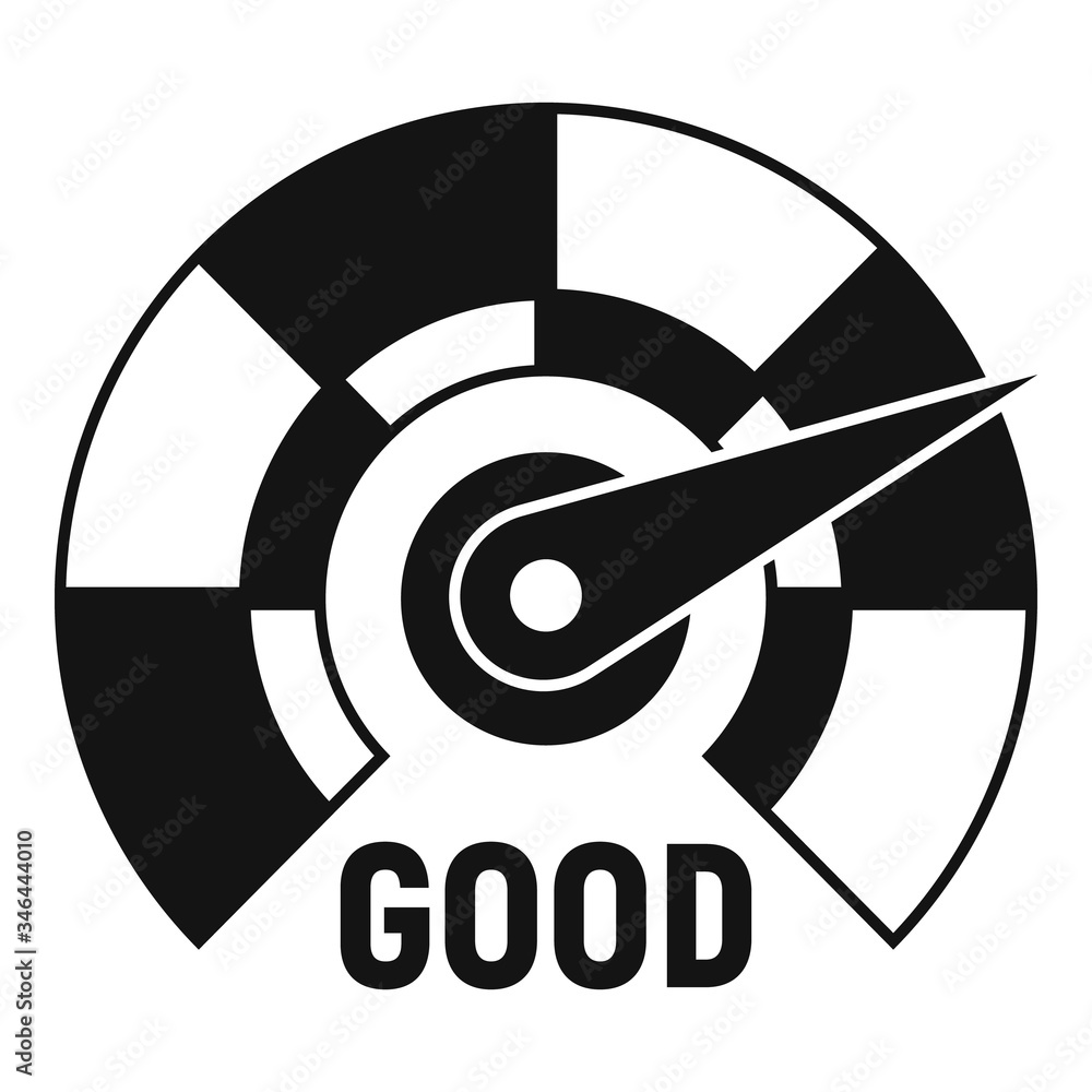 Poster good dial level icon. simple illustration of good dial level vector icon for web design isolated on 