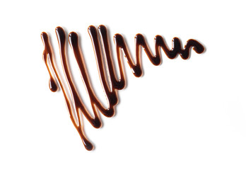 Line of Balsamic sauce, balsamic vinegar isolated on white background