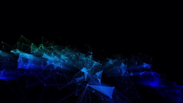 4k 3d abstract Digital background with graph made of nodes shaped brand text.abstract neon geometrical lines with moving triangles and connection dots. 