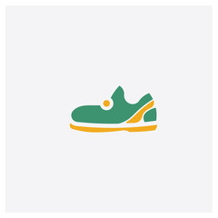 Sleepers concept 2 colored icon. Isolated orange and green Sleepers vector symbol design. Can be used for web and mobile UI/UX