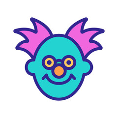 nerd mask in glasses icon vector. nerd mask in glasses sign. color symbol illustration