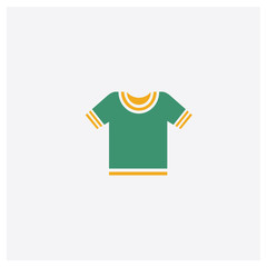 Cotton Polo Shirt concept 2 colored icon. Isolated orange and green Cotton Polo Shirt vector symbol design. Can be used for web and mobile UI/UX